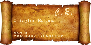 Cziegler Roland névjegykártya